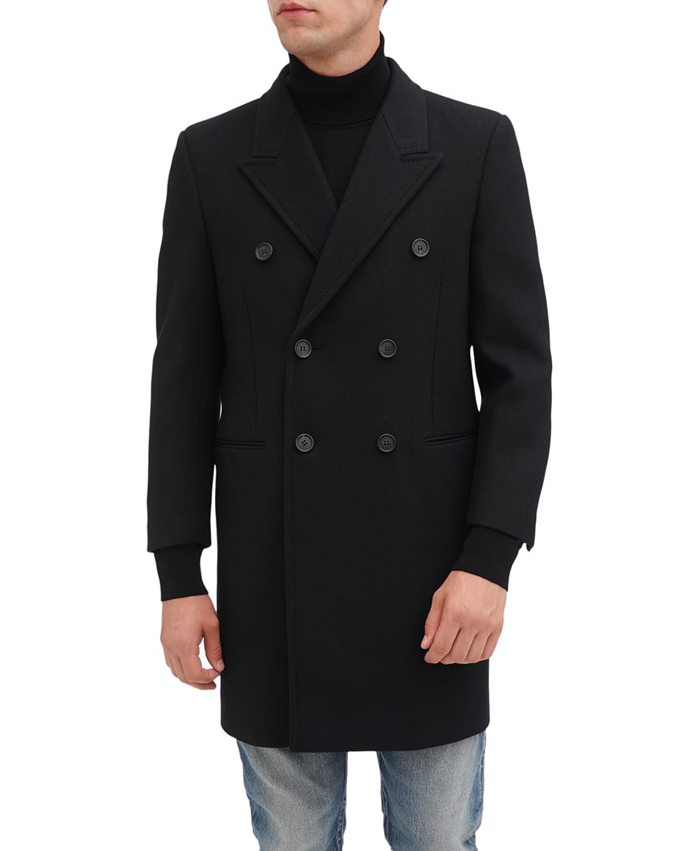 Пальто Saint Laurent 758054-Y177W, чорний колір • Купити в інтернет-магазині Kameron