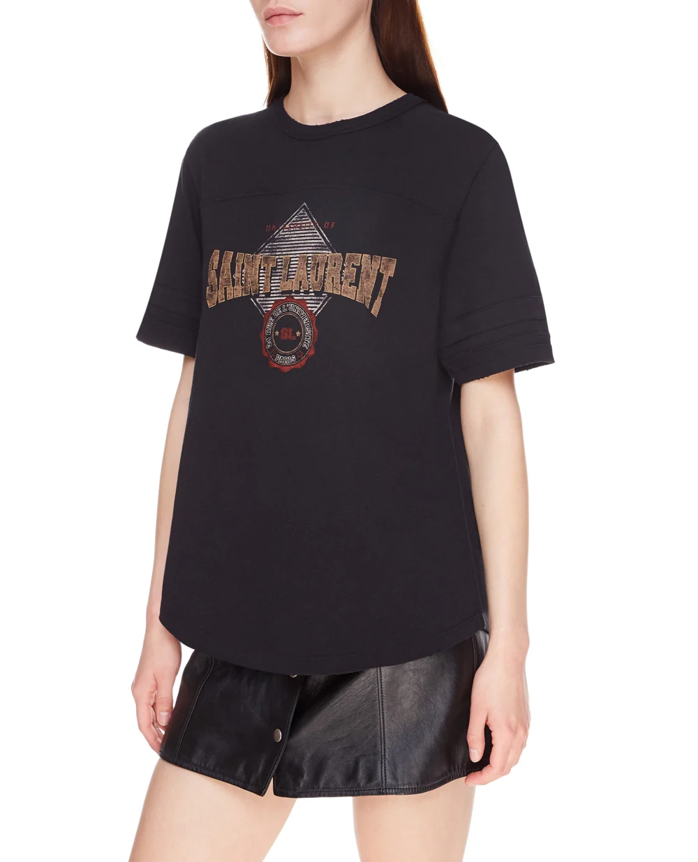 Футболка Saint Laurent 673411-Y36LW, черный цвет • Купить в интернет-магазине Kameron