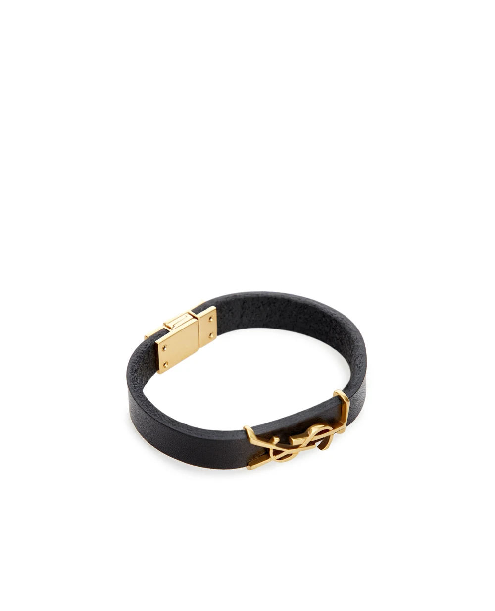 Кожаный браслет Saint Laurent 559355-0IH0J, черный цвет • Купить в интернет-магазине Kameron