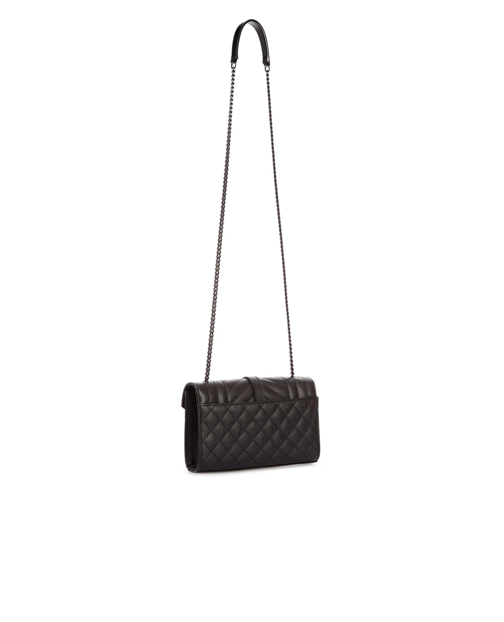Кожаная сумка Envelope Saint Laurent 600195-BOW98-, черный цвет • Купить в интернет-магазине Kameron
