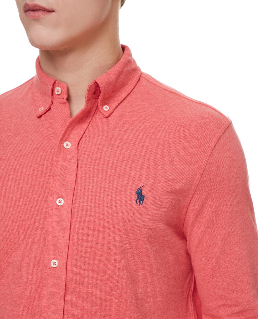 Рубашка Polo Ralph Lauren 710654408027, коралловый цвет • Купить в интернет-магазине Kameron