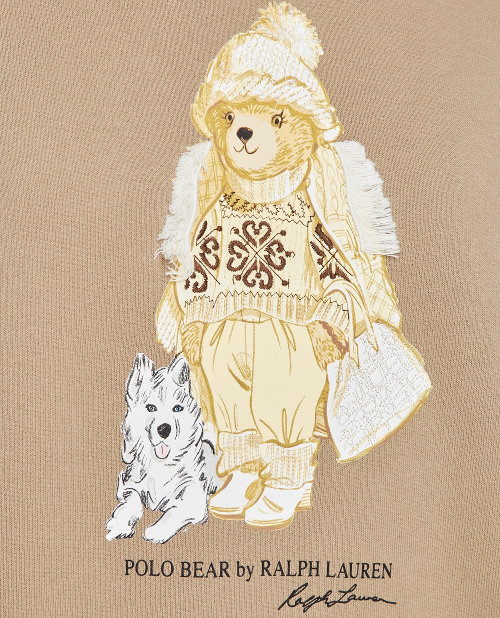 Худи Polo Bear Polo Ralph Lauren 211882331001, бежевый цвет • Купить в интернет-магазине Kameron