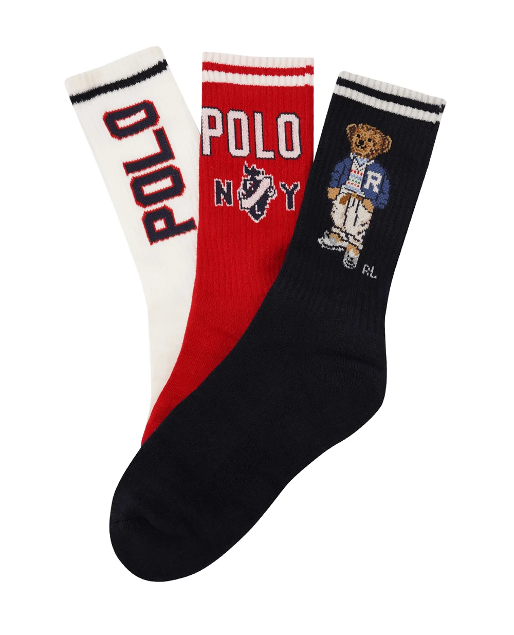 Носки Polo Bear (3 пары) Polo Ralph Lauren 455955253001, разноцветный цвет • Купить в интернет-магазине Kameron