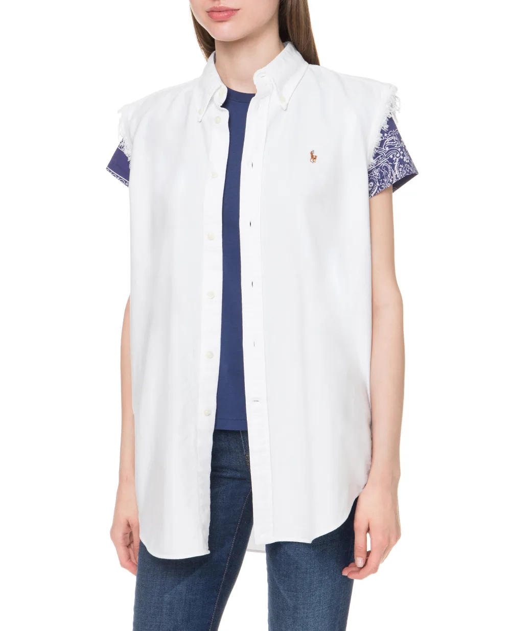 Рубашка Polo Ralph Lauren 744716001, белый цвет • Купить в интернет-магазине Kameron