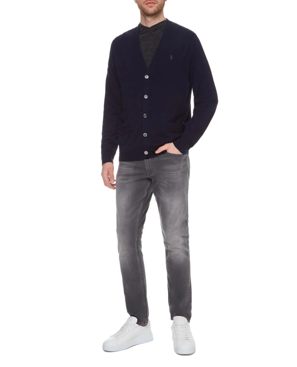 Шерстяной кардиган Polo Ralph Lauren 710722672001, синий цвет • Купить в интернет-магазине Kameron