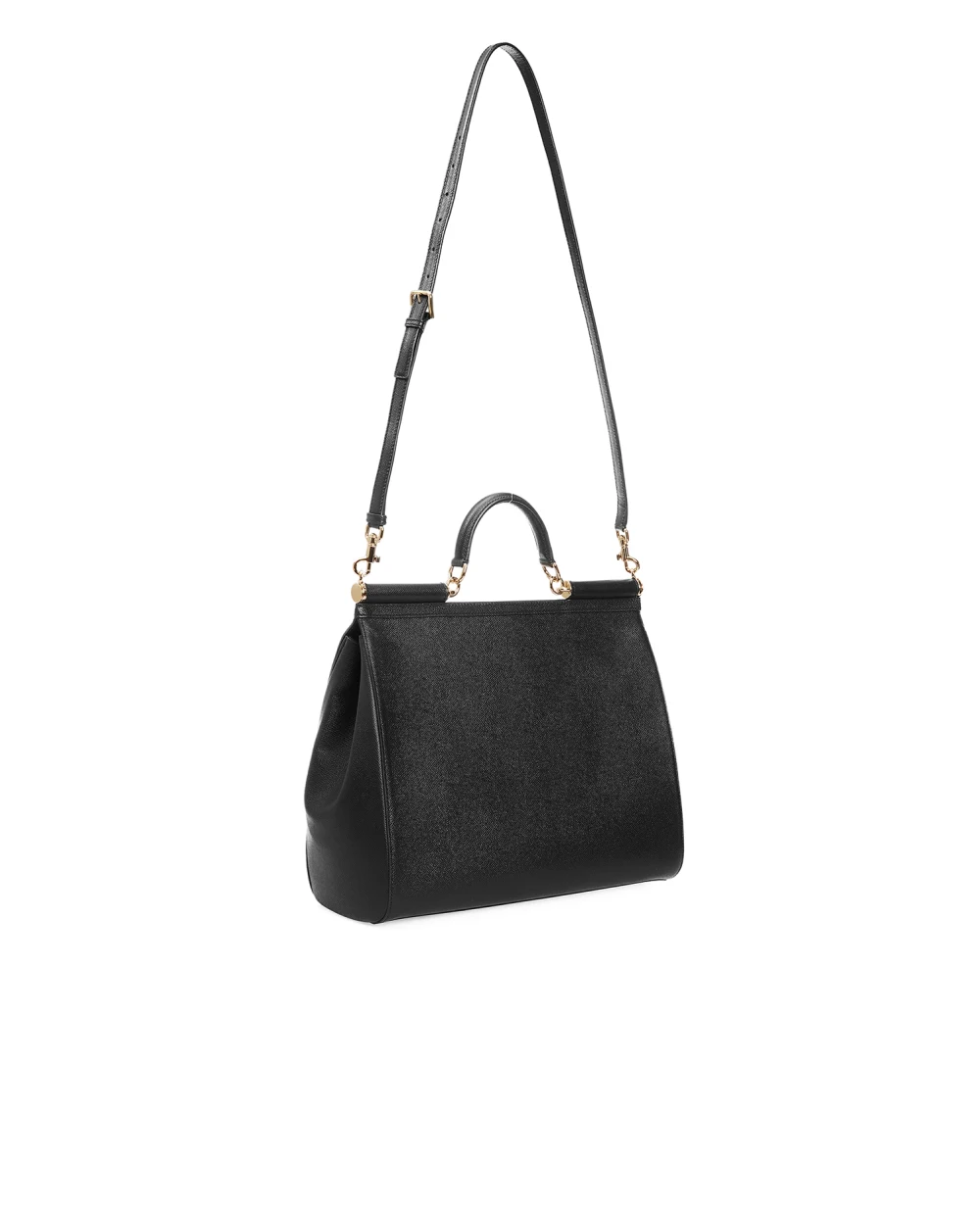 Кожаная сумка Sicily Dolce&Gabbana BB6582-A1001, черный цвет • Купить в интернет-магазине Kameron