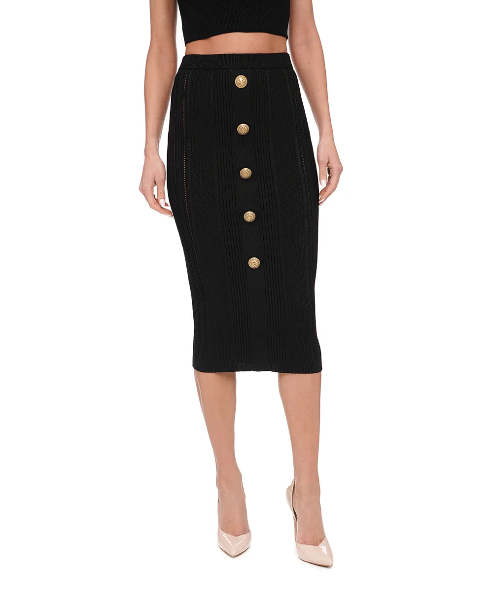 Юбка Balmain CF1LD043KF24, черный цвет • Купить в интернет-магазине Kameron
