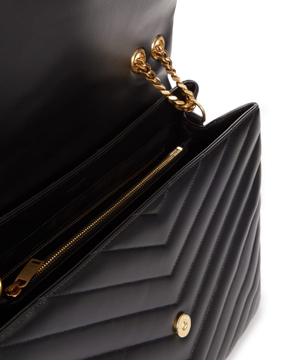 Кожаная сумка Loulou Large Saint Laurent 574947-DV727, черный цвет • Купить в интернет-магазине Kameron