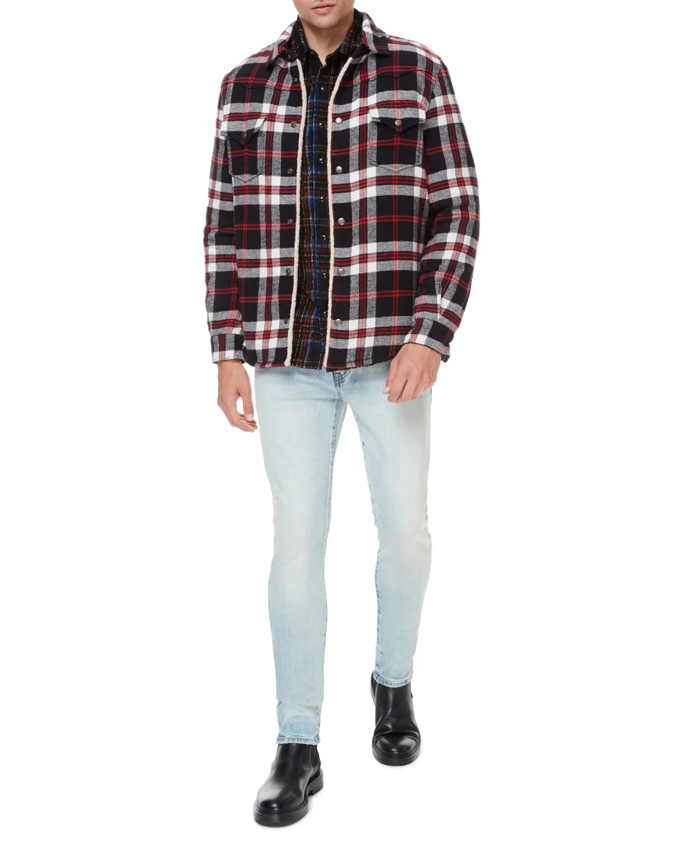 Куртка-рубашка Saint Laurent 668224-Y28VA, разноцветный цвет • Купить в интернет-магазине Kameron