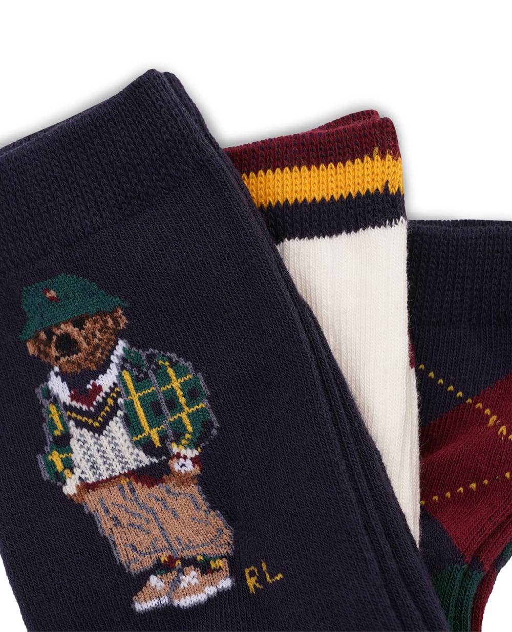 Детские носки Polo Bear (3 пары) Polo Ralph Lauren Kids 443927569001, разноцветный цвет • Купить в интернет-магазине Kameron