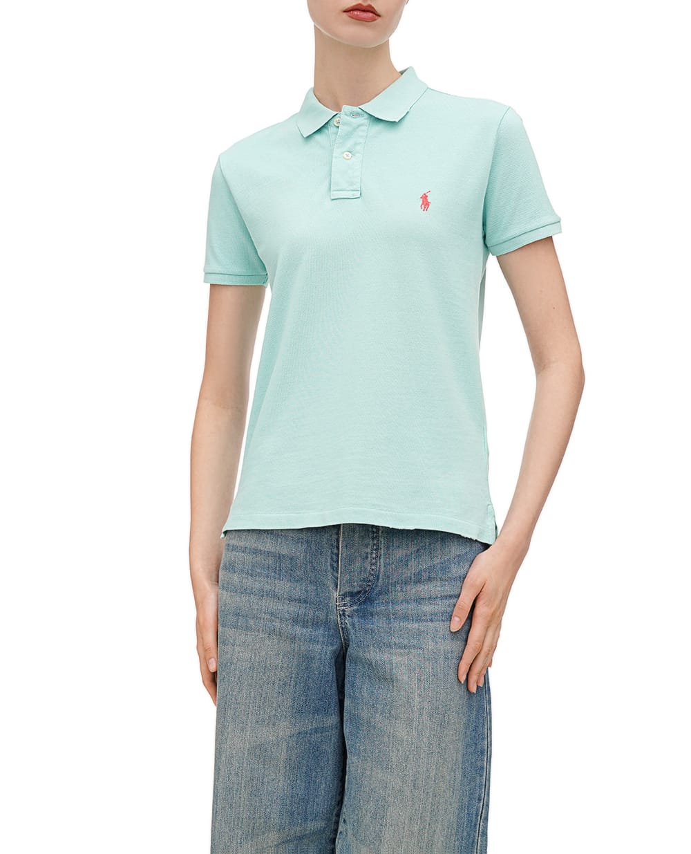 Поло Polo Ralph Lauren 211935587003, бирюзовый цвет • Купить в интернет-магазине Kameron