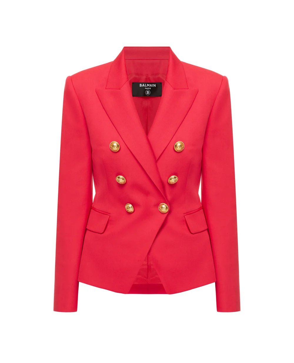 Шерстяной жакет Balmain VF0SG000167L, красный цвет • Купить в интернет-магазине Kameron