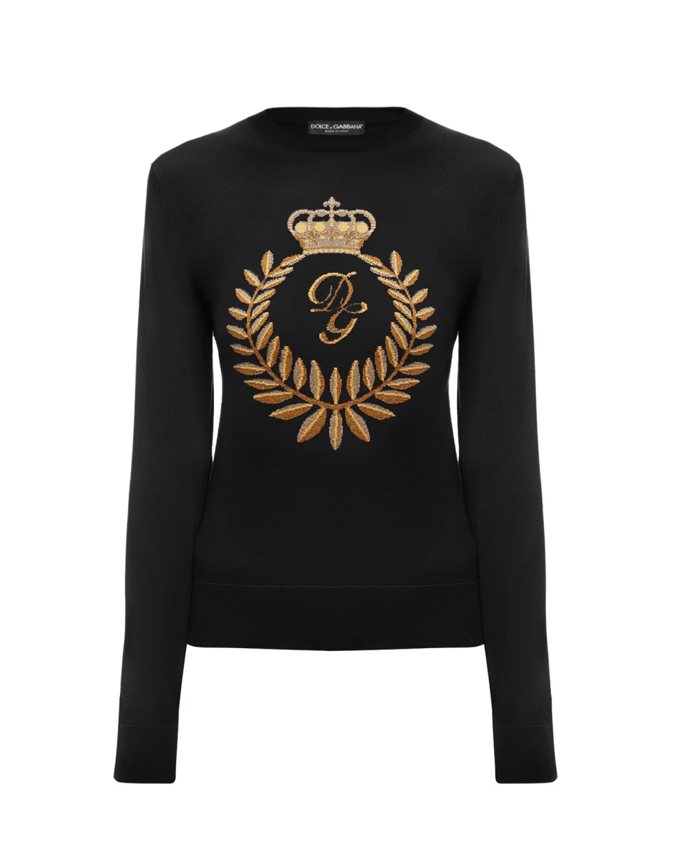 Шерстяной джемпер Dolce&Gabbana FX824T-JAM0J, черный цвет • Купить в интернет-магазине Kameron