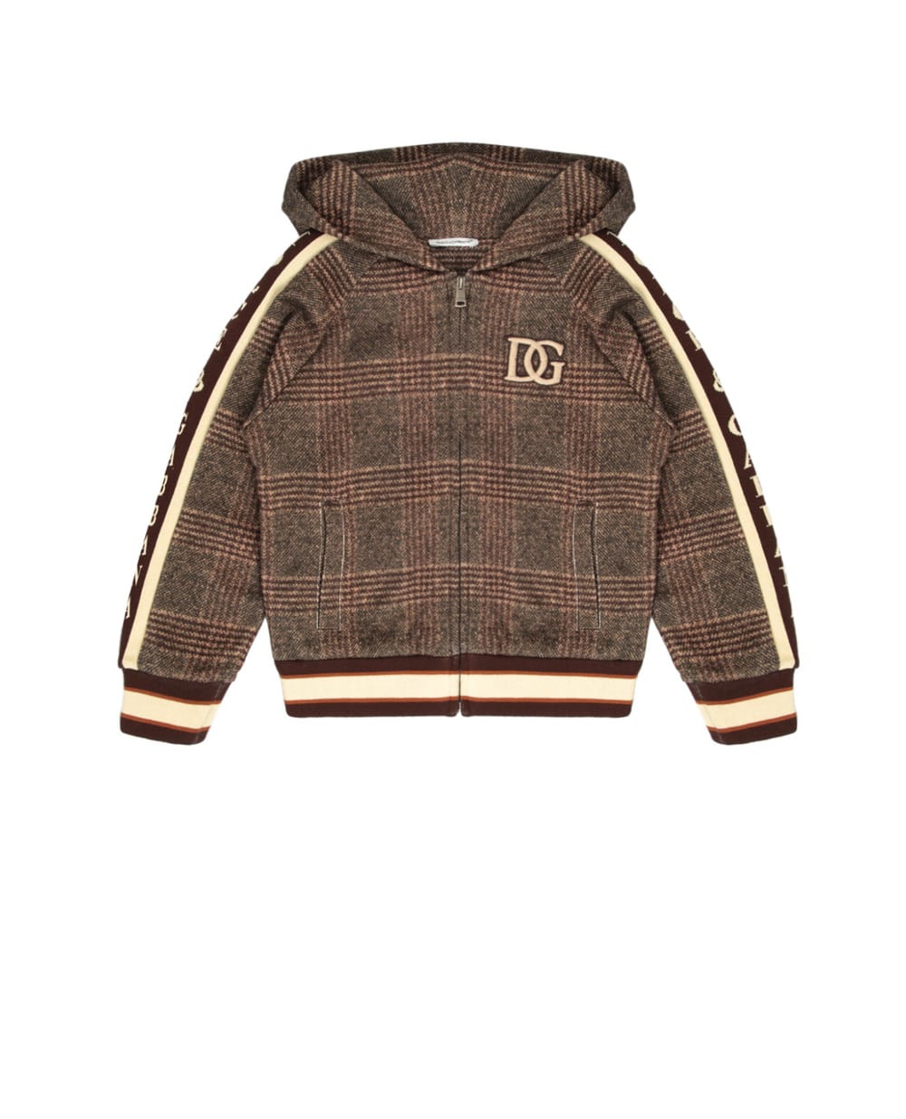 Худи Dolce&Gabbana Kids L4JW9G-G7XKS-B, коричневый цвет • Купить в интернет-магазине Kameron
