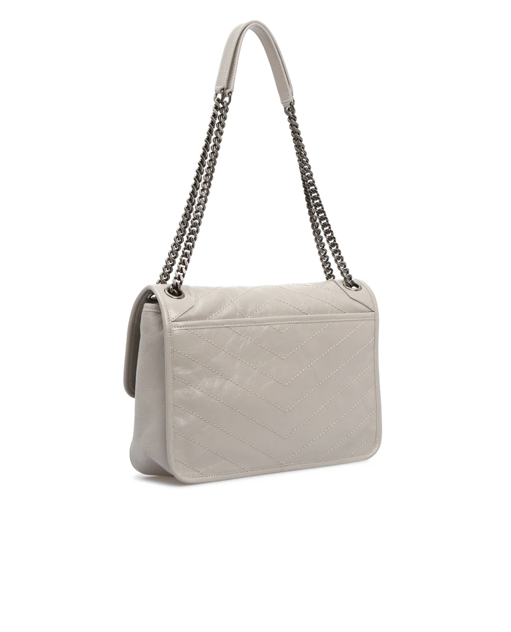 Кожаная сумка Niki Medium Saint Laurent 498894-0EN04-, серый цвет • Купить в интернет-магазине Kameron