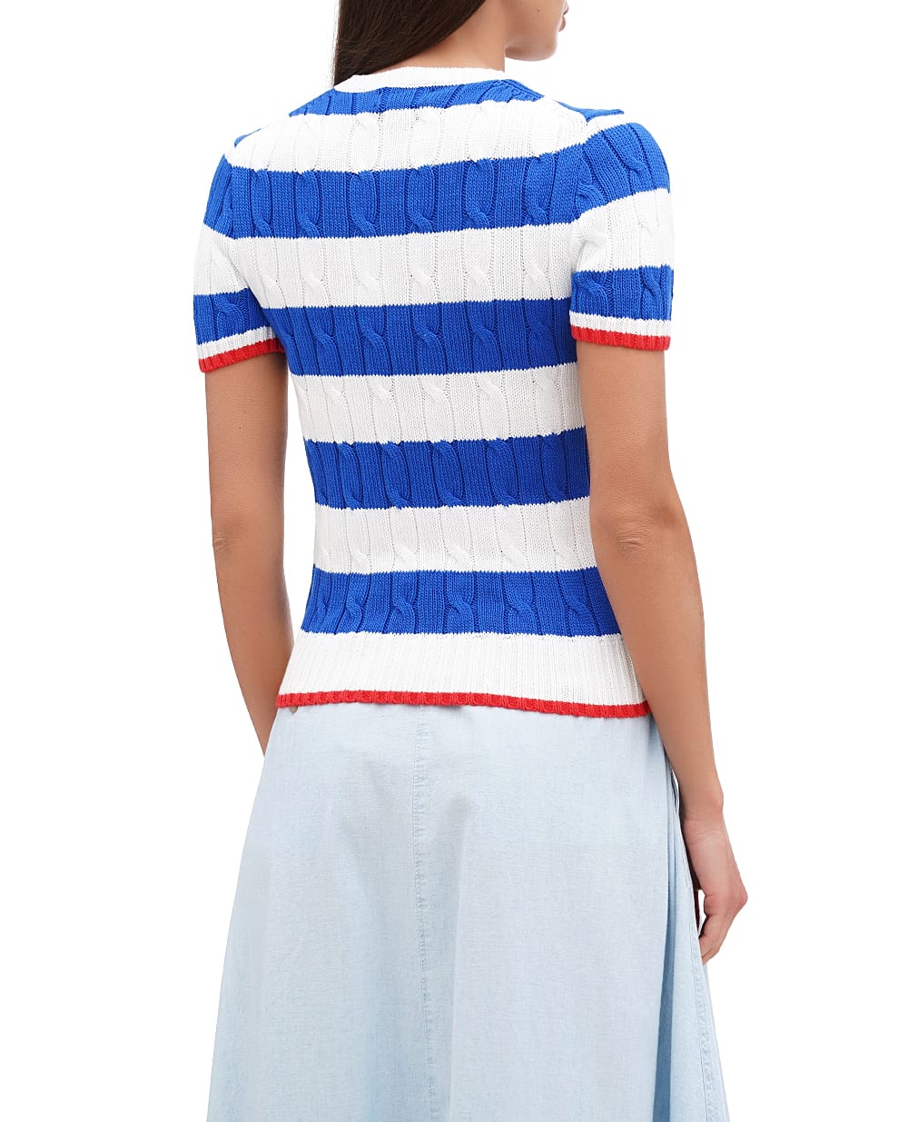 Джемпер с короткими рукавами Polo Ralph Lauren 211924445001, белый цвет • Купить в интернет-магазине Kameron
