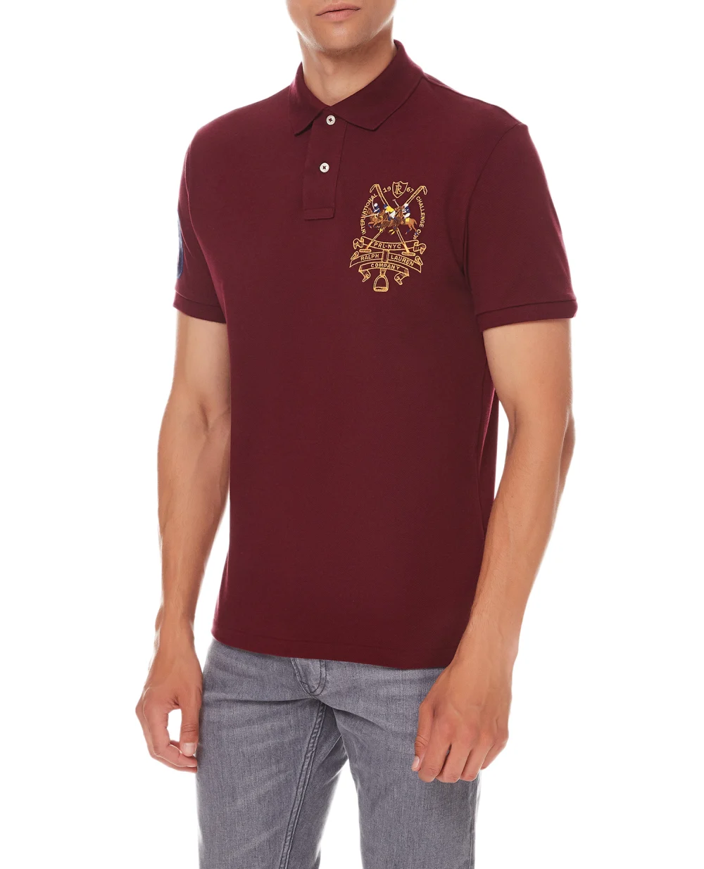 Поло Polo Ralph Lauren 710850303001, бордовый цвет • Купить в интернет-магазине Kameron