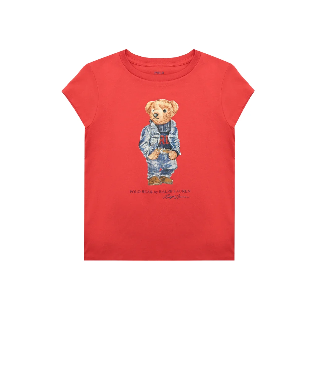Детская футболка Polo Bear Polo Ralph Lauren Kids 312856392001, красный цвет • Купить в интернет-магазине Kameron