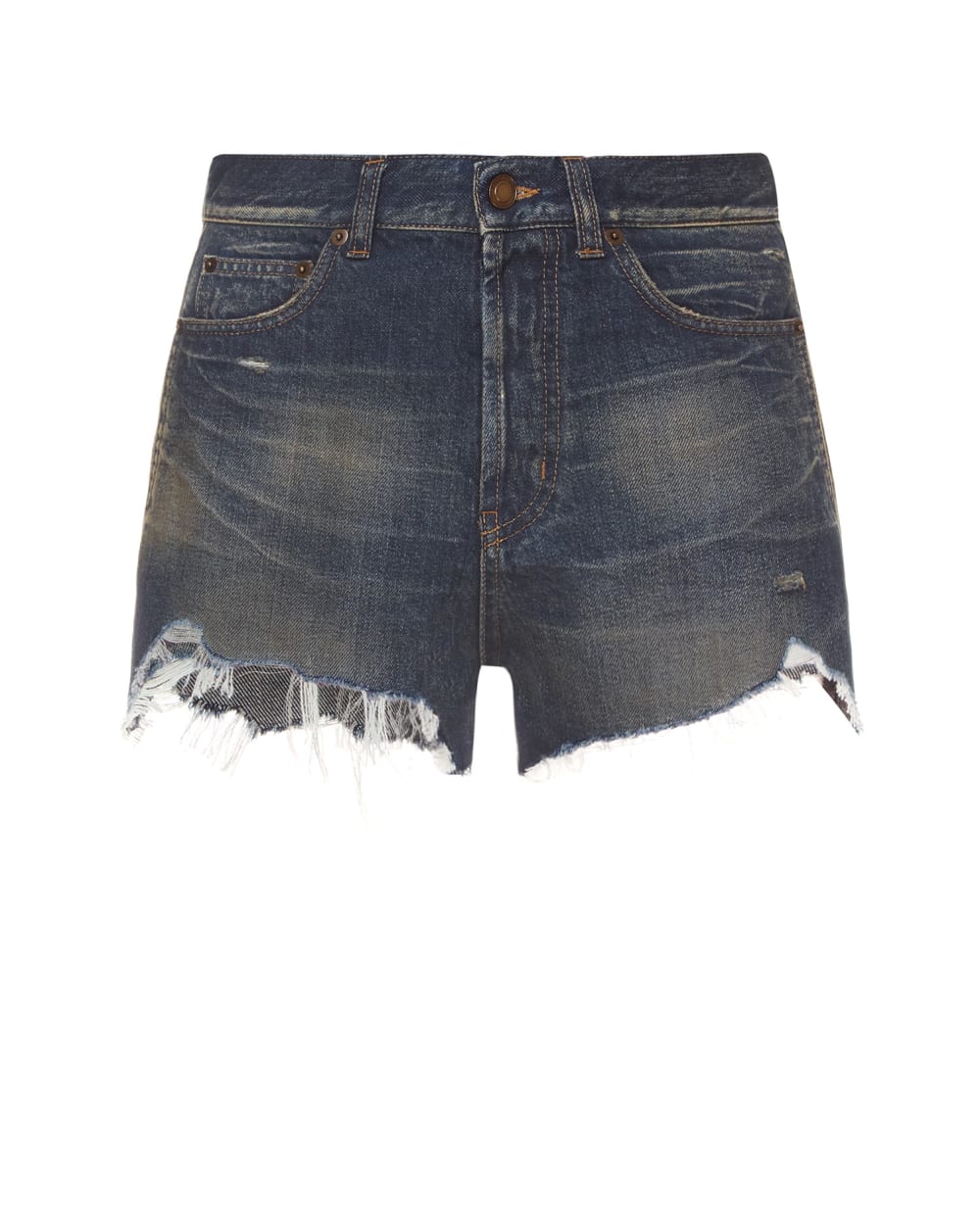 Джинсовые шорты Saint Laurent 641899-YF970, синий цвет • Купить в интернет-магазине Kameron