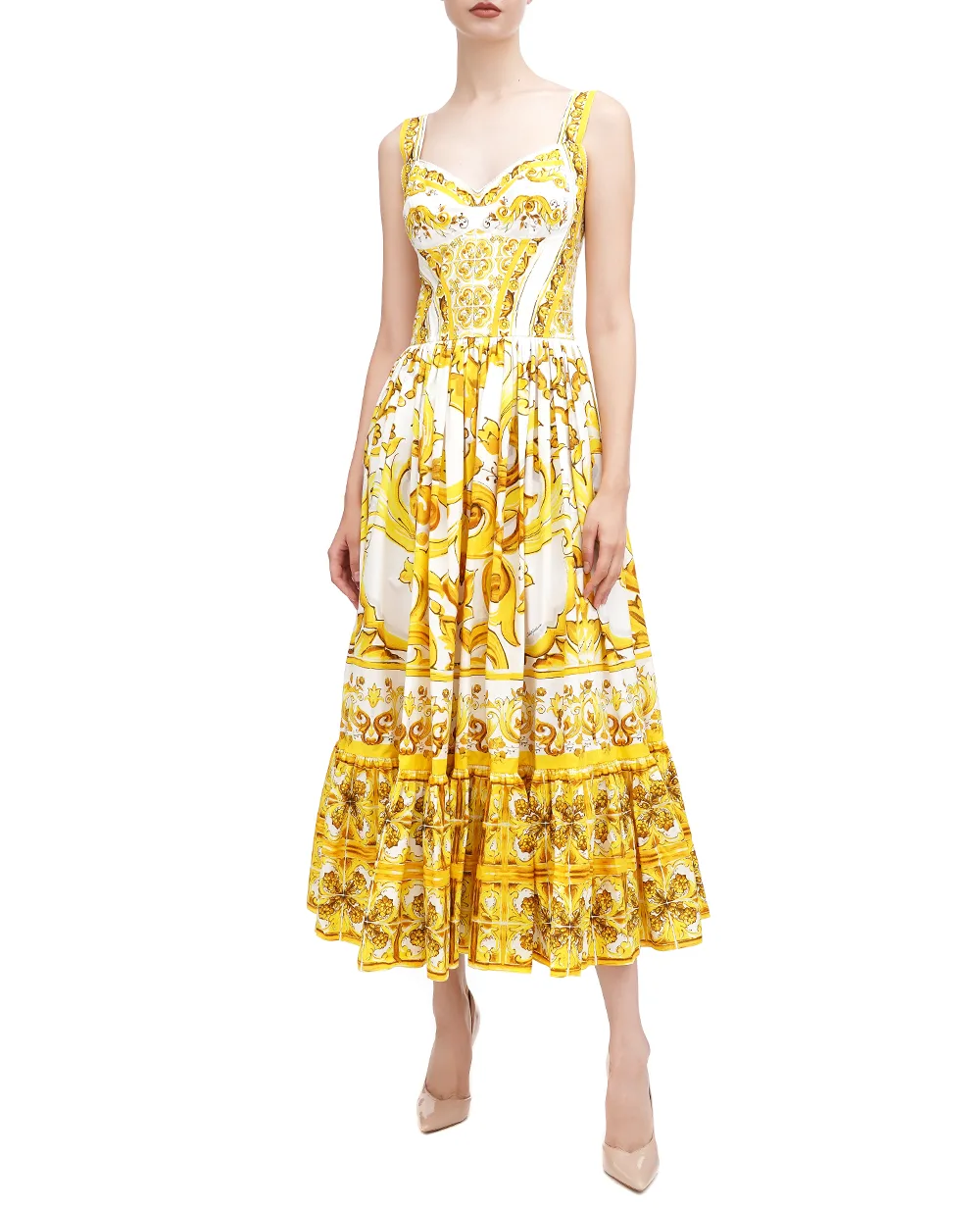 Сарафан Dolce&Gabbana F6AEIT-HH5A1, желтый цвет • Купить в интернет-магазине Kameron
