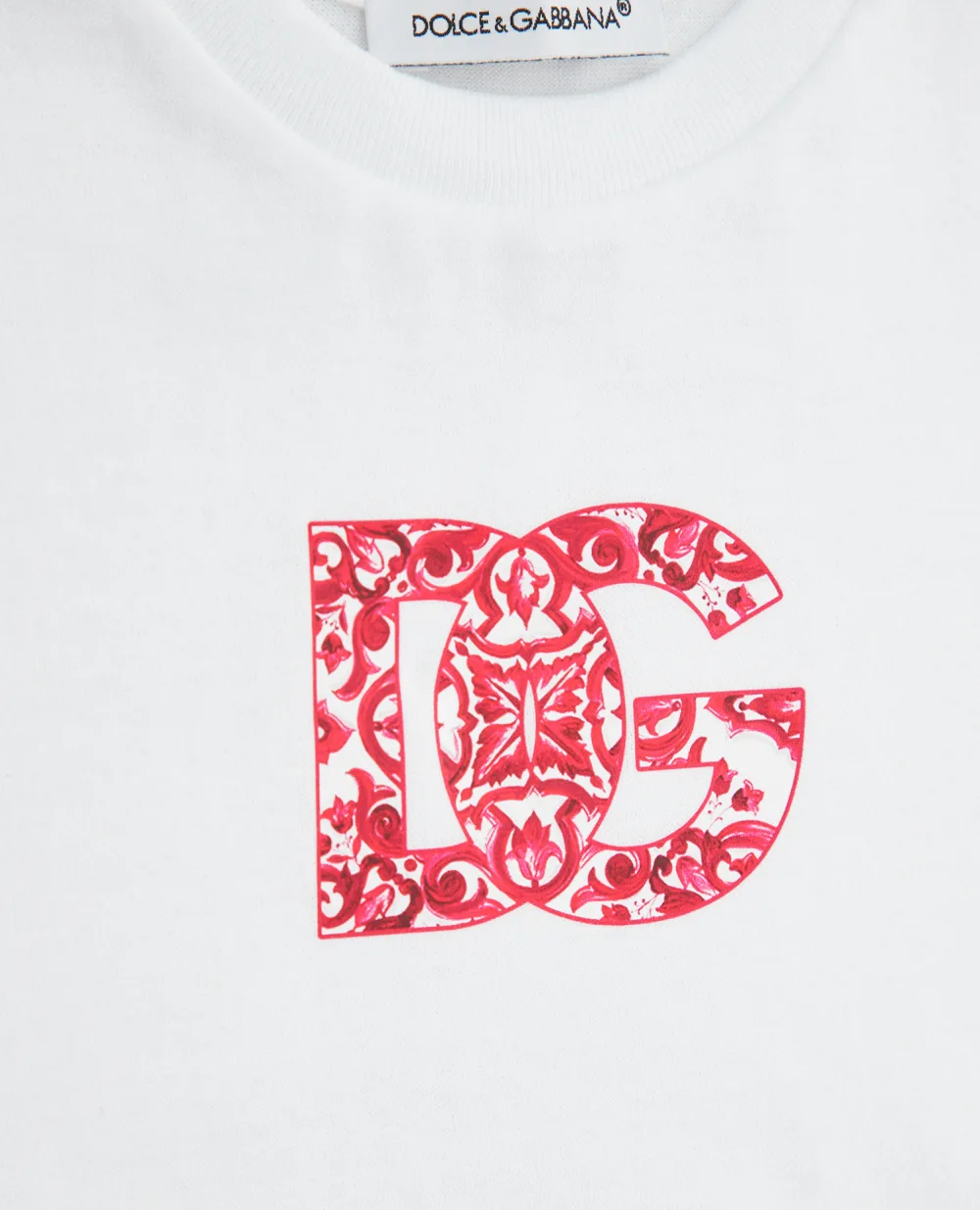Детская футболка Dolce&Gabbana Kids L2JTIT-G7KXQ, белый цвет • Купить в интернет-магазине Kameron
