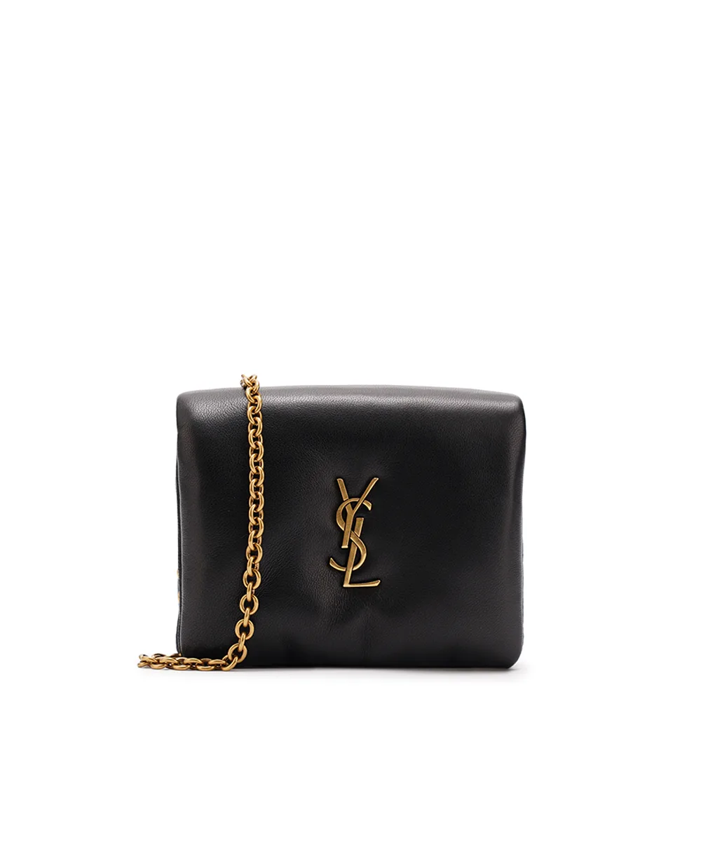 Шкіряна сумка Calypso Saint Laurent 777439-AACX7, чорний колір • Купити в інтернет-магазині Kameron