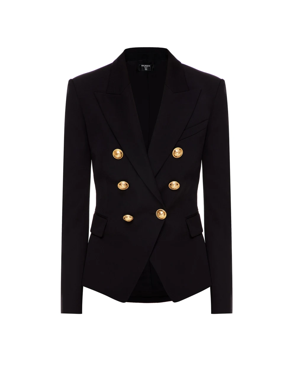 Шерстяной жакет Balmain XF1SG000WB05, черный цвет • Купить в интернет-магазине Kameron