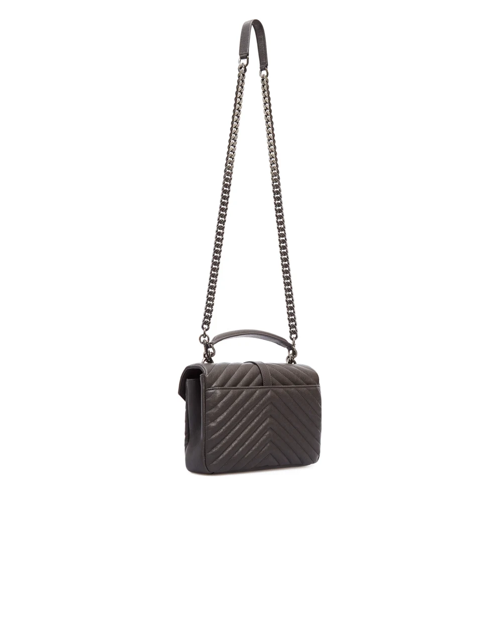 Кожаная сумка College Medium Saint Laurent 600279-BRM04-, серый цвет • Купить в интернет-магазине Kameron