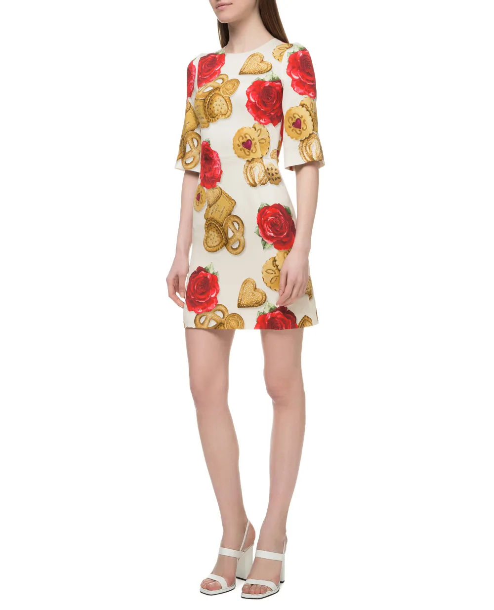 Платье Dolce&Gabbana F68I2T-FSRJH, белый цвет • Купить в интернет-магазине Kameron