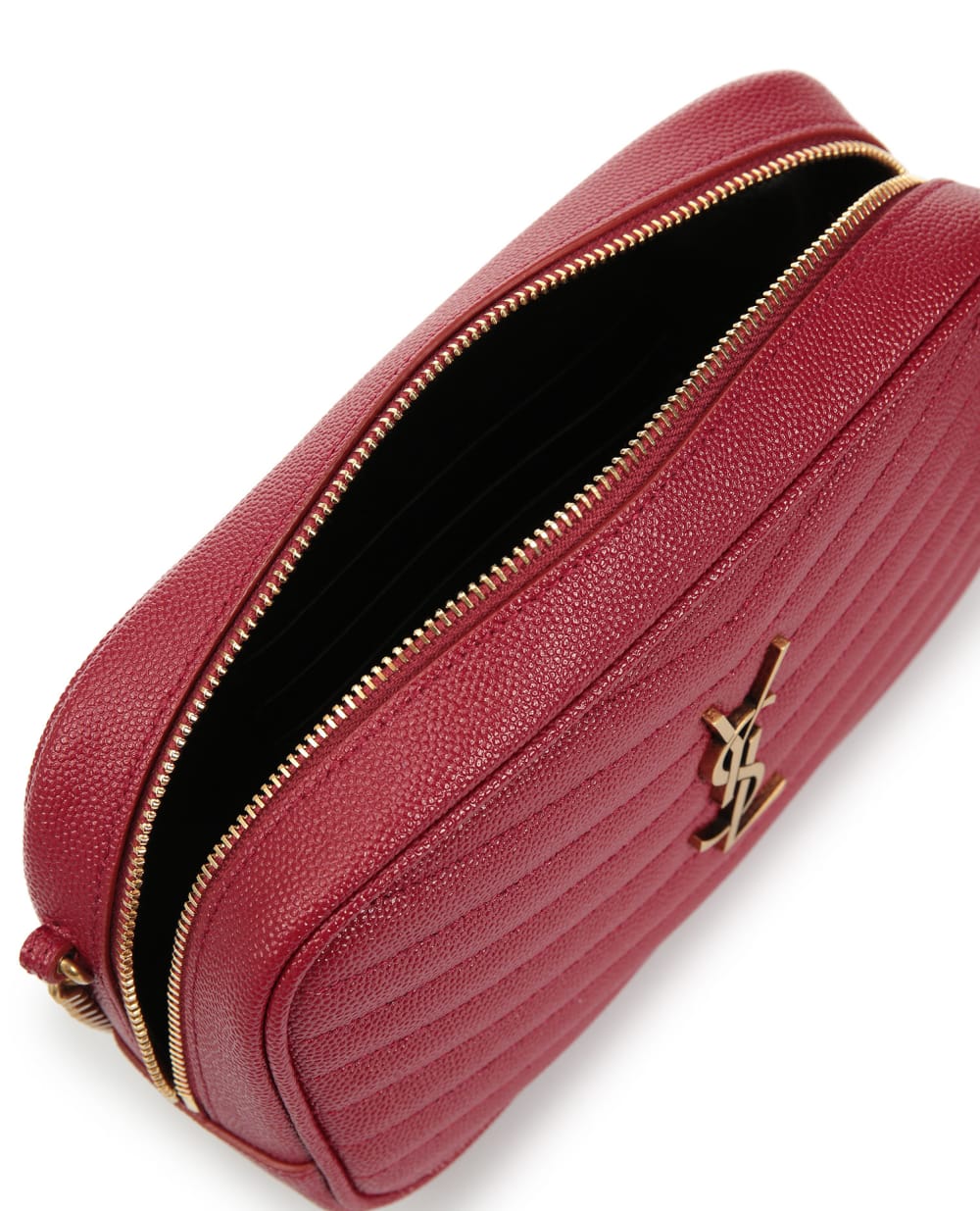 Кожаная сумка Lou mini Saint Laurent 612579-1GF07, бордовый цвет • Купить в интернет-магазине Kameron