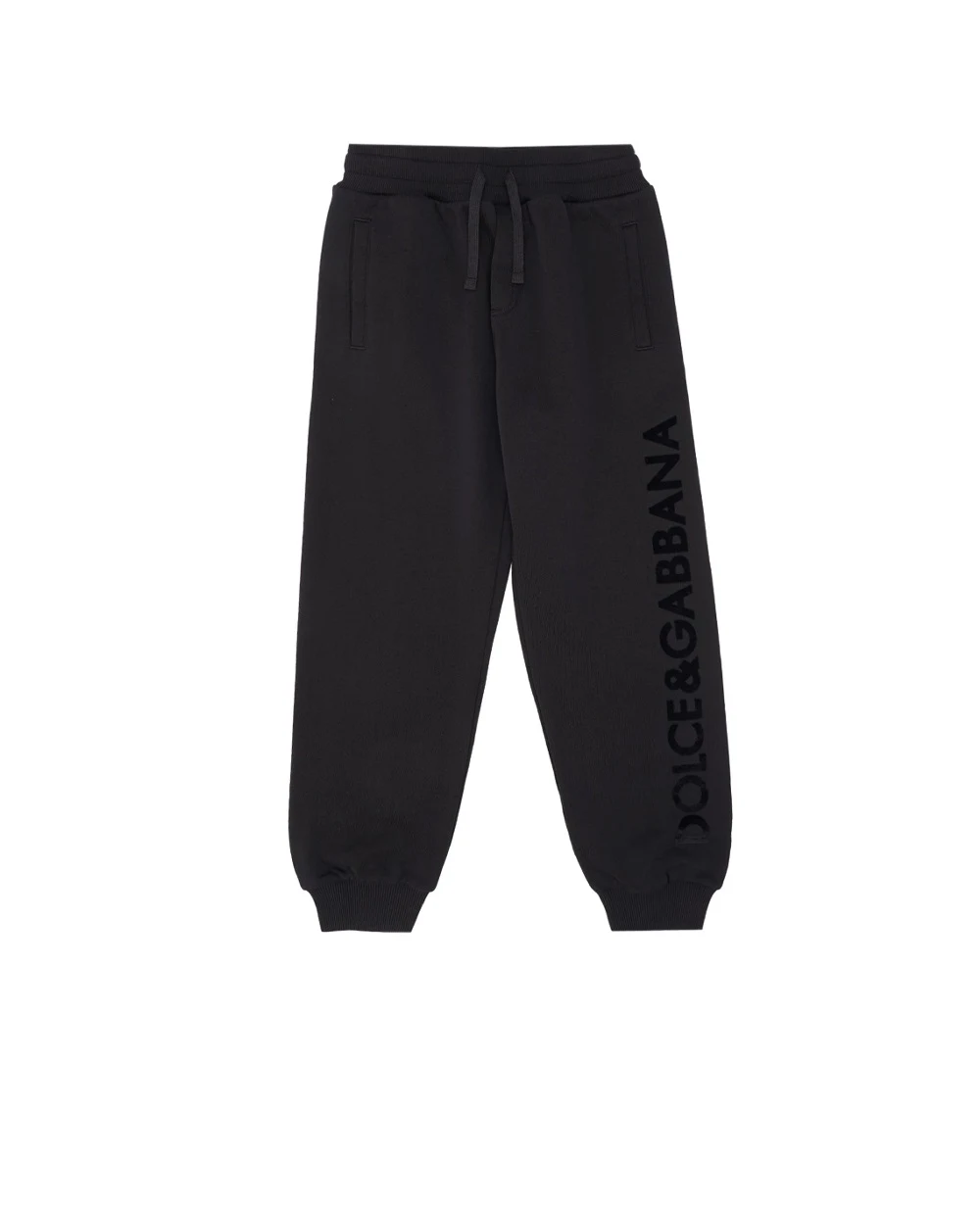 Детские спортивные брюки (костюм) Dolce&Gabbana Kids L4JPFE-G7K2C-B, черный цвет • Купить в интернет-магазине Kameron