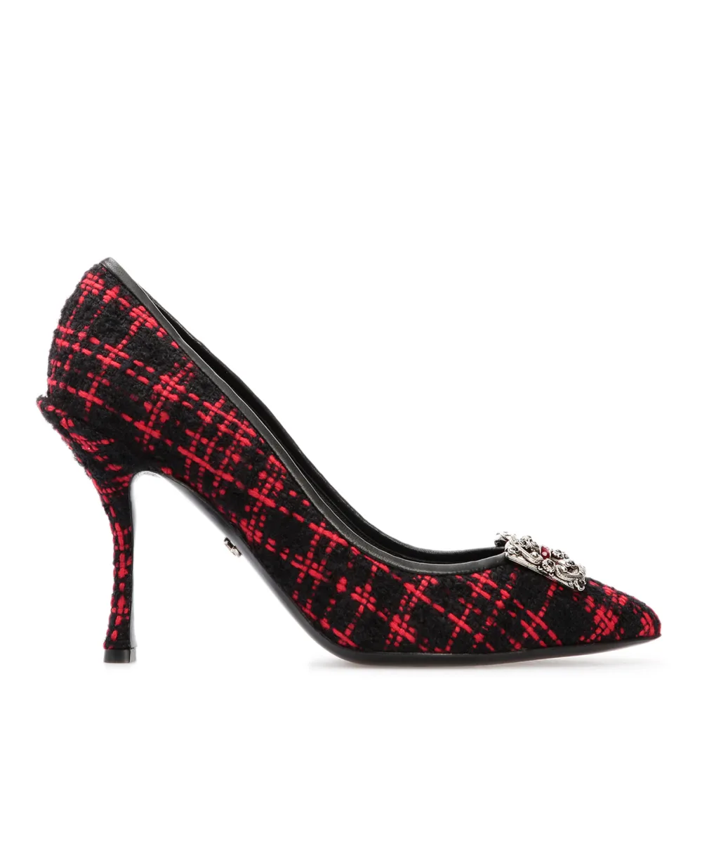Твидовые лодочки Amore Dolce&Gabbana CD1361-AJ859, черный цвет • Купить в интернет-магазине Kameron
