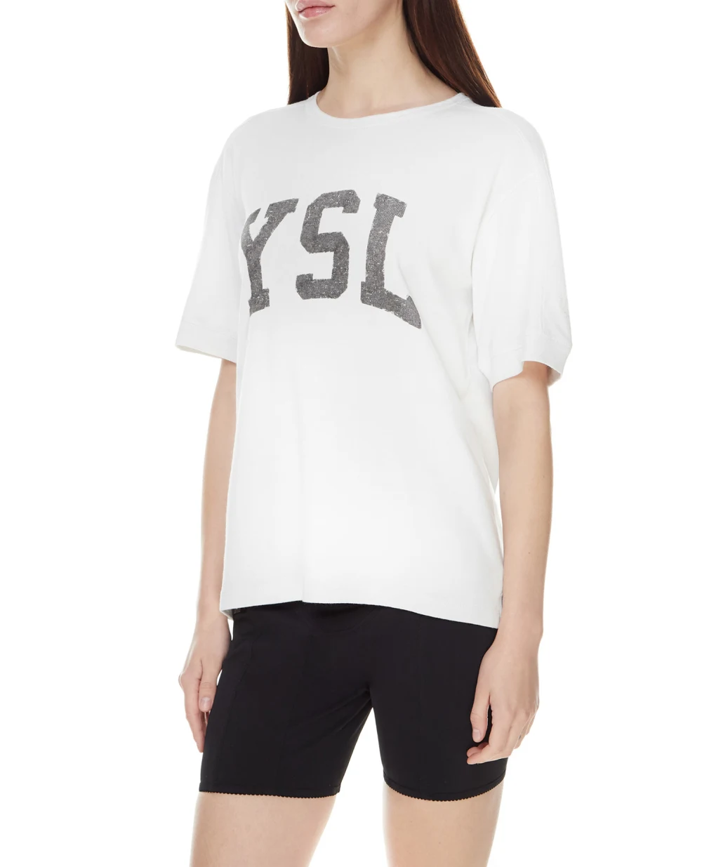 Футболка Saint Laurent 672370-Y36JG, белый цвет • Купить в интернет-магазине Kameron