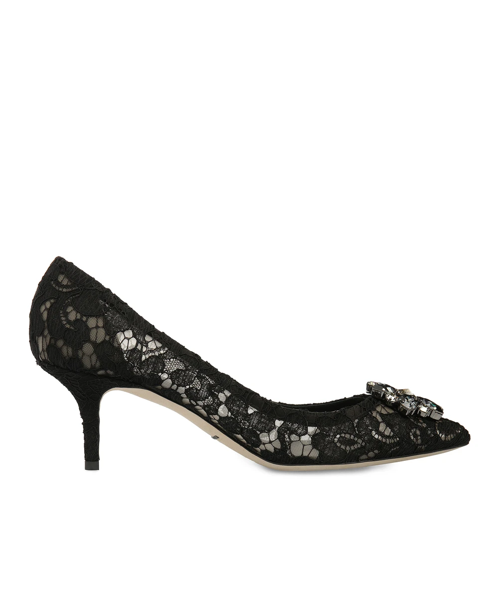 Кружевные лодочки Rainbow Lace Dolce&Gabbana CD0066-AL198, черный цвет • Купить в интернет-магазине Kameron