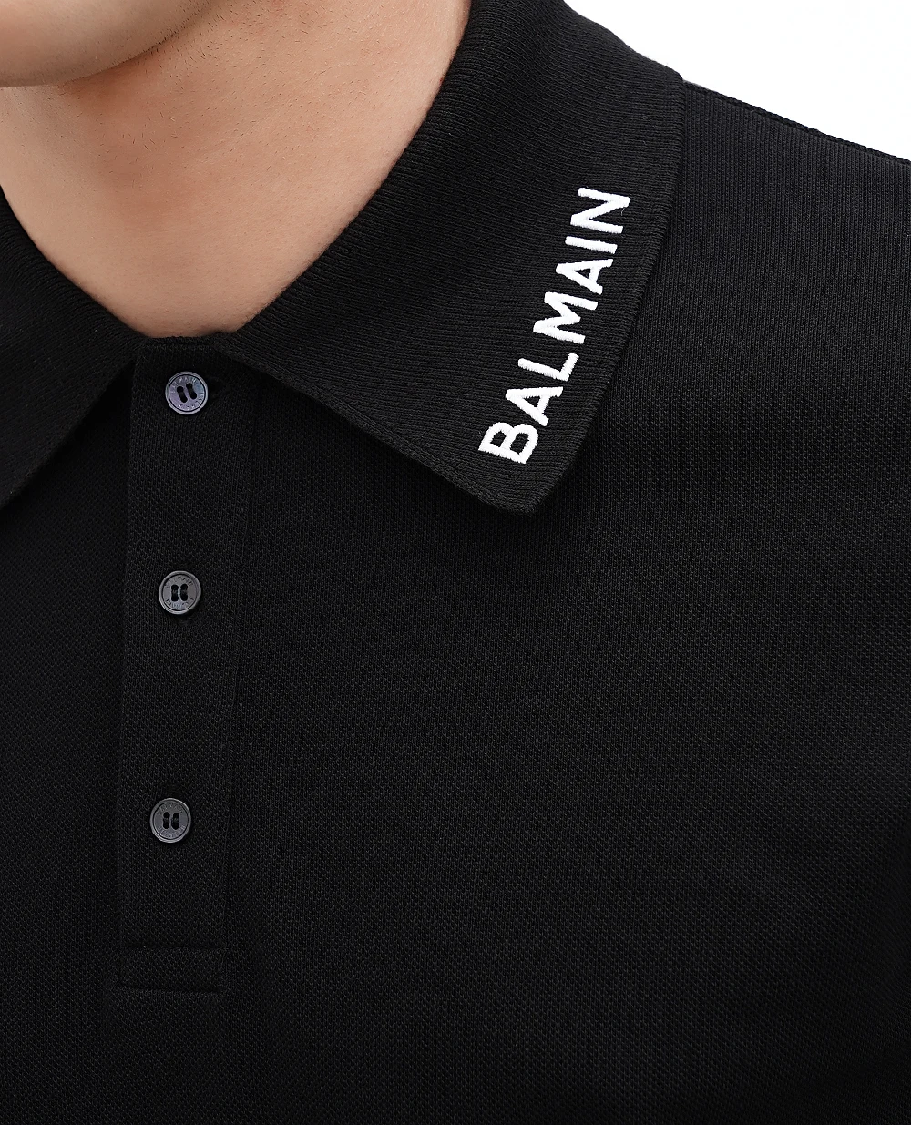Поло Balmain CH1GC026BC62, черный цвет • Купить в интернет-магазине Kameron