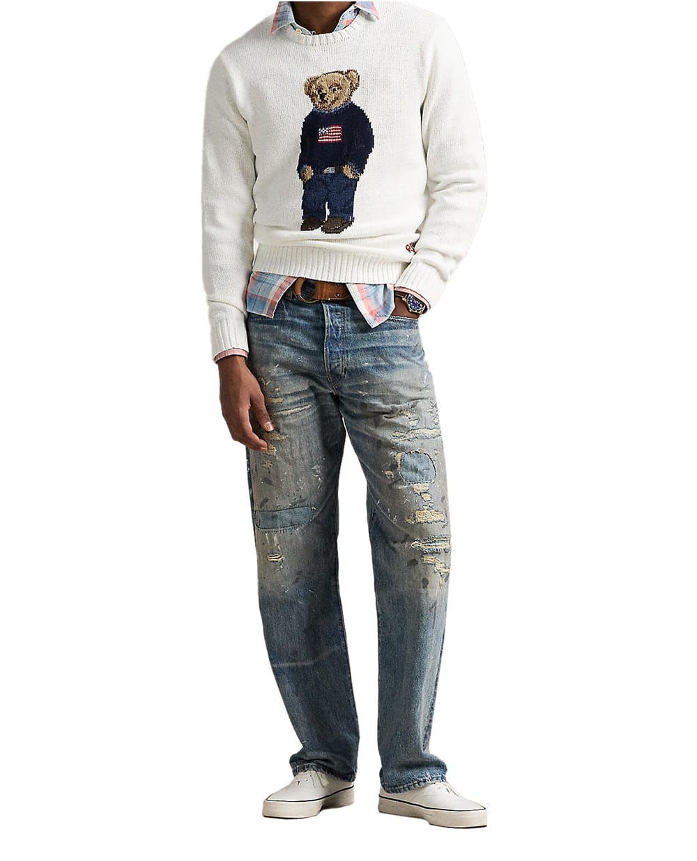 Свитер Polo Bear Polo Ralph Lauren 710977415001, белый цвет • Купить в интернет-магазине Kameron
