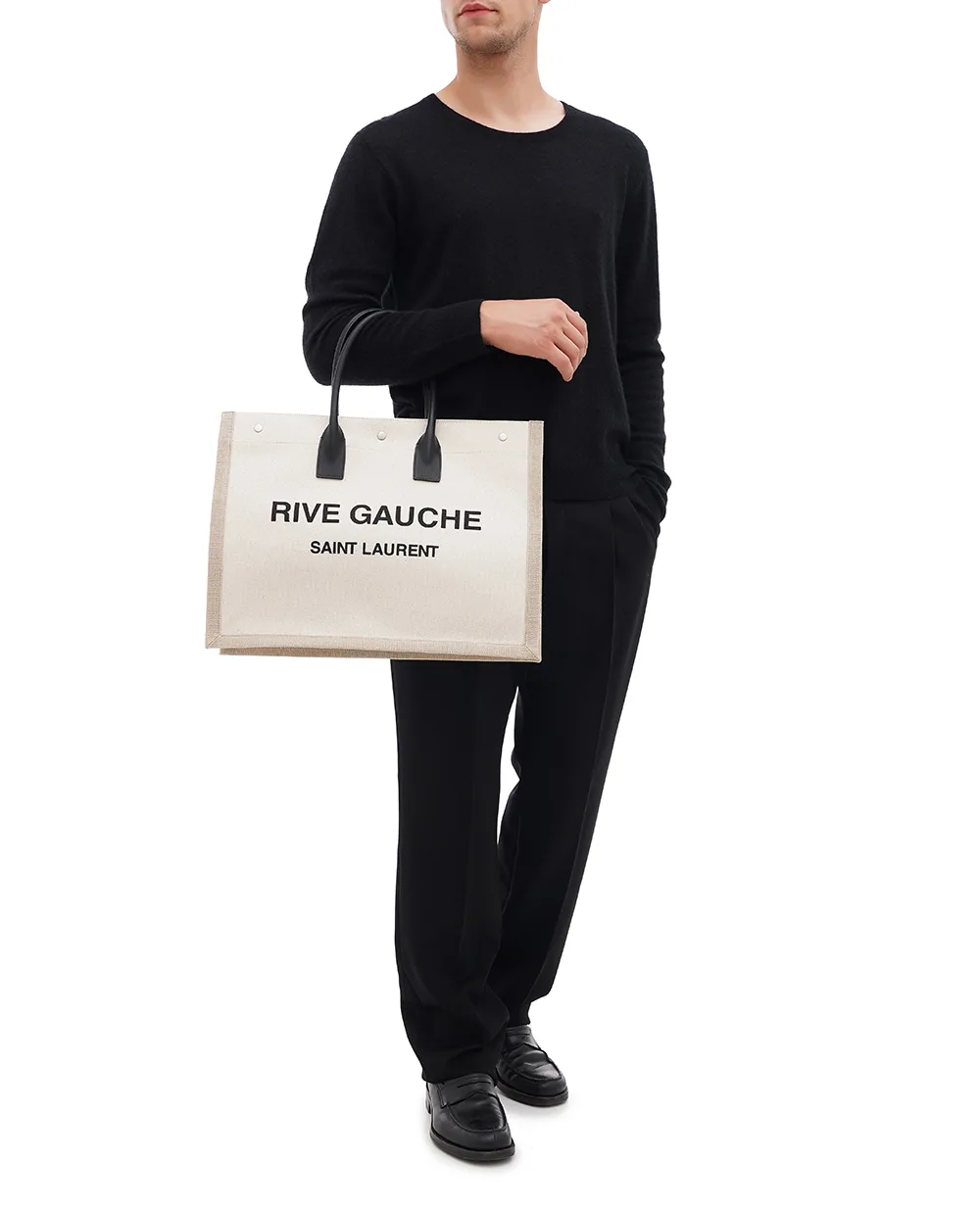 Сумка Rive Gauche Large Saint Laurent 509415-FAAVU, бежевый цвет • Купить в интернет-магазине Kameron