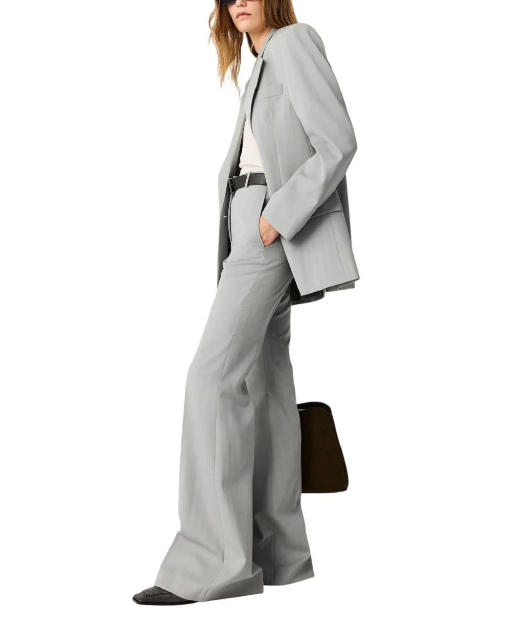 Брюки из шерсти Stella McCartney 6440073HU705, серый цвет • Купить в интернет-магазине Kameron