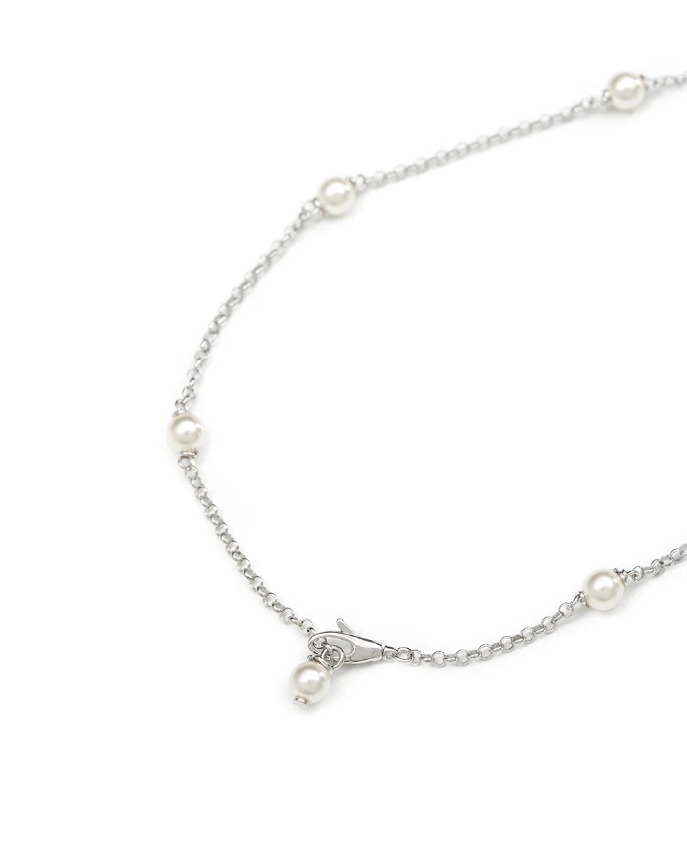 Подвеска VLogo с жемчугом и кристаллами Swarovski Valentino 9W2J0BH0WKD, серебряный цвет • Купить в интернет-магазине Kameron