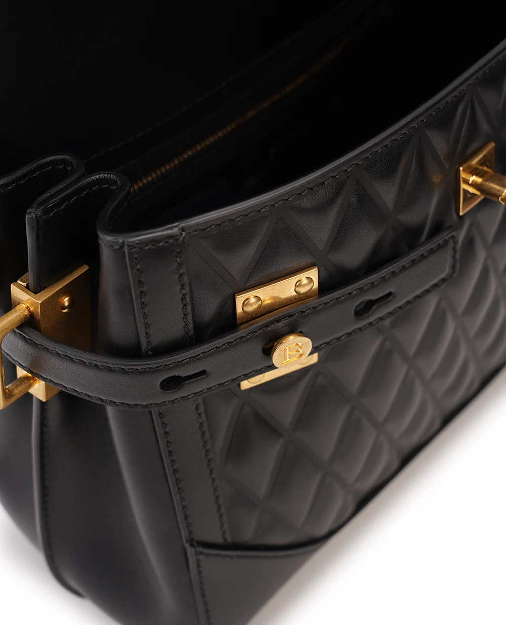 Кожаная сумка B-Buzz 23 Balmain EN1DB530LHLB, черный цвет • Купить в интернет-магазине Kameron