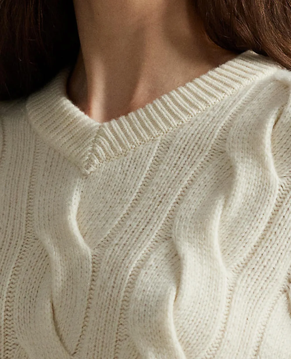 Свитер из шерсти Polo Ralph Lauren 211972127001, кремовый цвет • Купить в интернет-магазине Kameron