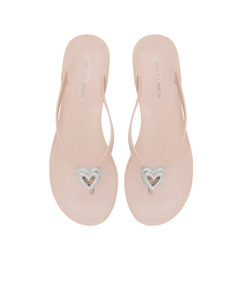 Шльопанці Double Heart Mach&Mach SS26-S0888-05-GUM-NUD, бежевий колір • Купити в інтернет-магазині Kameron