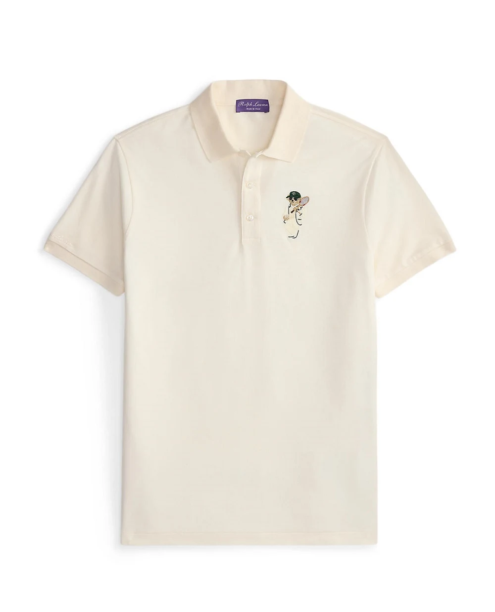 Поло с вышивкой Ralph Lauren Purple Label 790961156001, белый цвет • Купить в интернет-магазине Kameron
