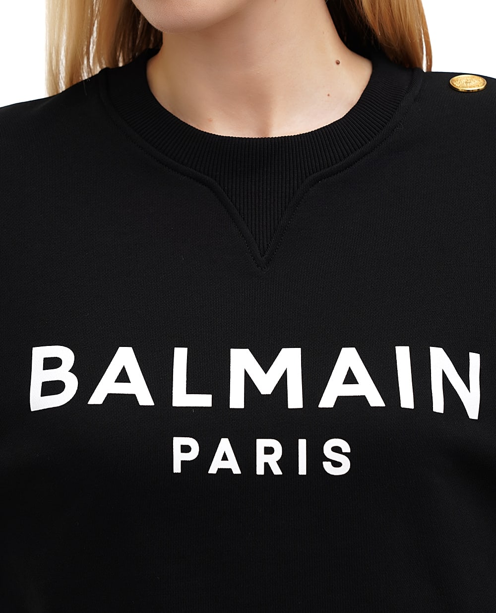 Свитшот Balmain EF1JQ002BB02, черный цвет • Купить в интернет-магазине Kameron