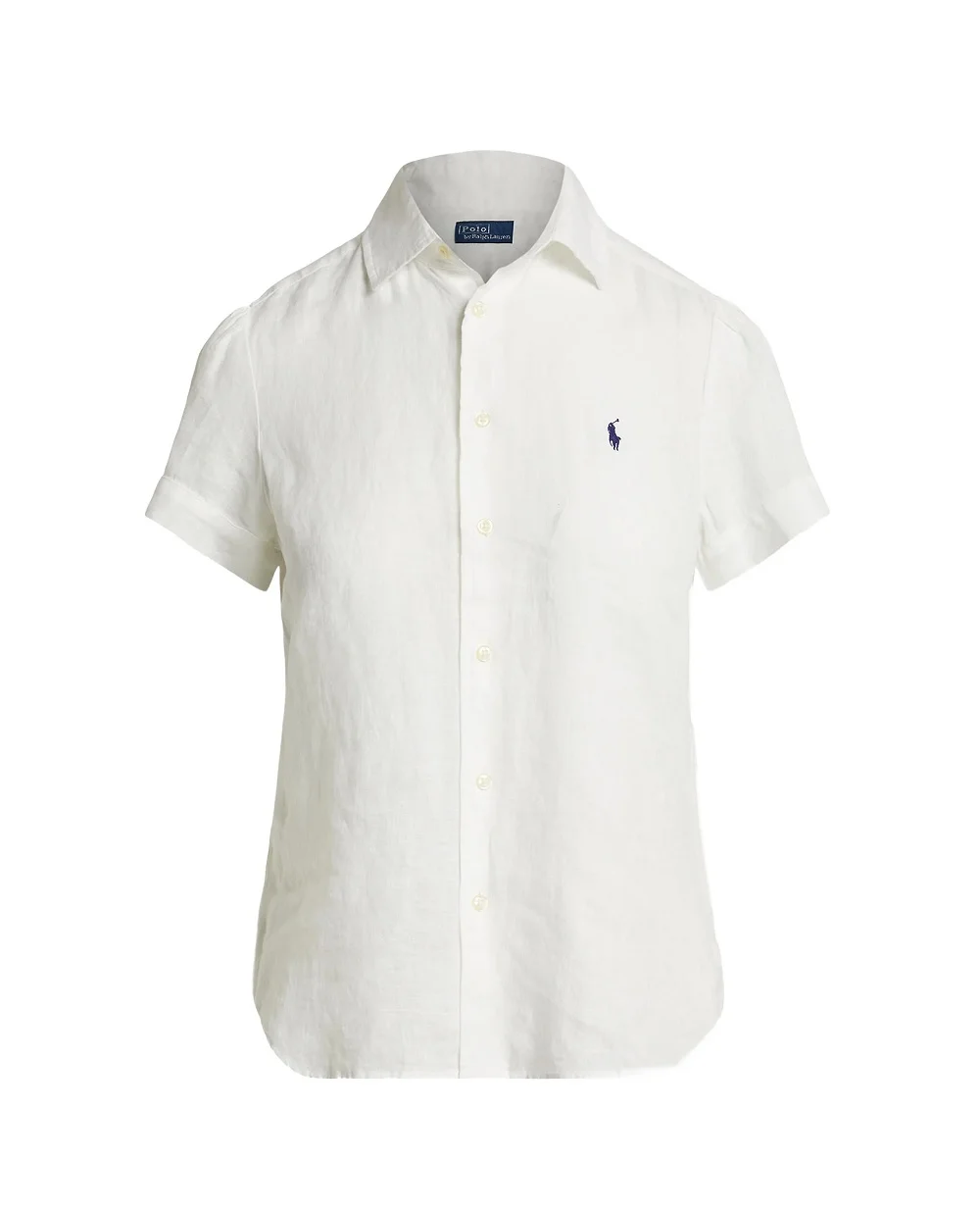 Лляна сорочка з коротким рукавом Polo Ralph Lauren 211973366505, білий колір • Купити в інтернет-магазині Kameron