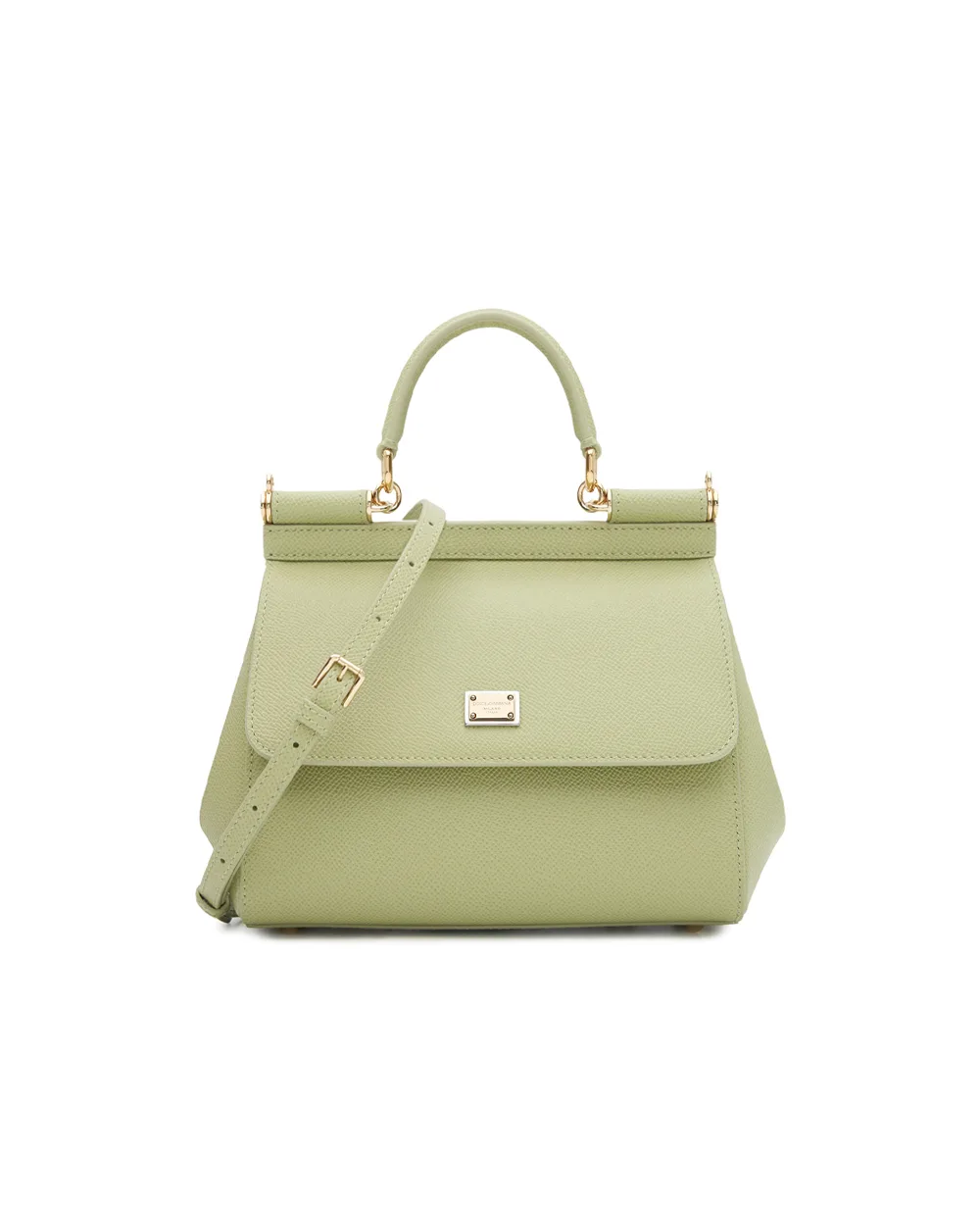 Сумка Sicily Medium из телячьей кожи Dolce&Gabbana BB6003-B1001, светло-зеленый цвет • Купить в интернет-магазине Kameron