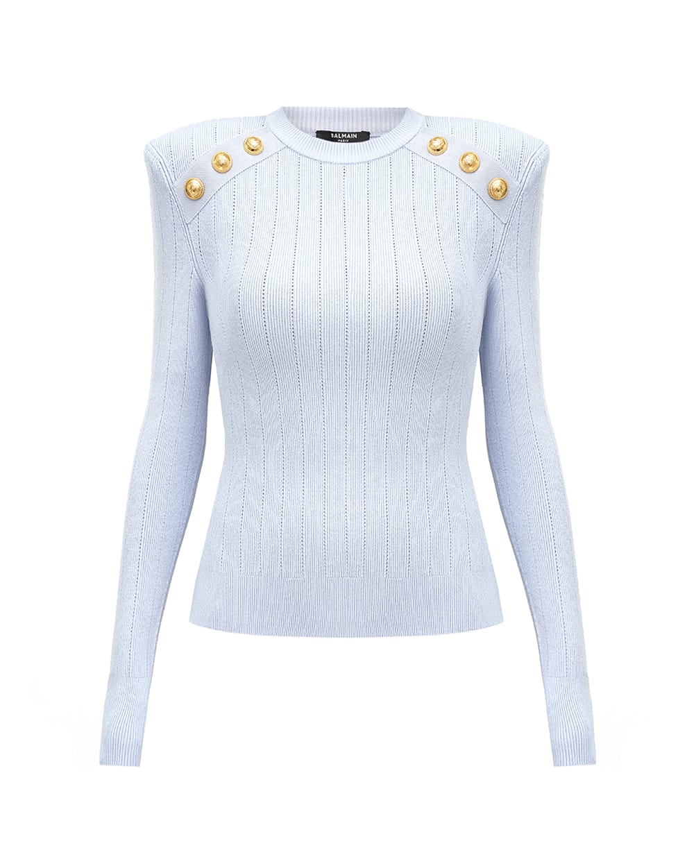 Джемпер Balmain EF1KD001KB07, голубой цвет • Купить в интернет-магазине Kameron