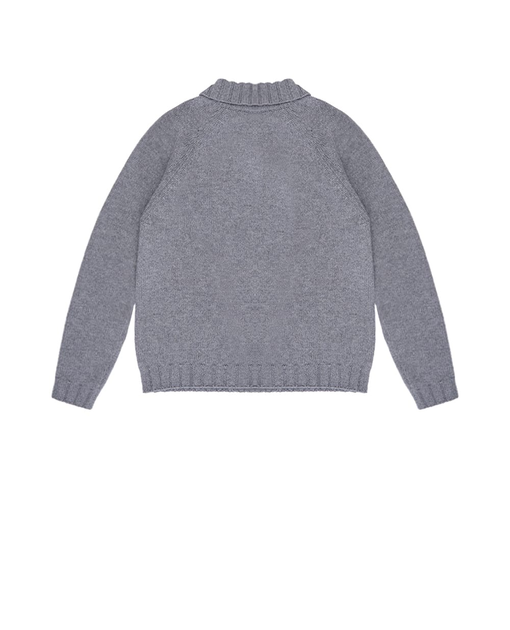 Детское поло из шерсти и кашемира Dolce&Gabbana Kids L4KWI0-JGMBA-S, серый цвет • Купить в интернет-магазине Kameron