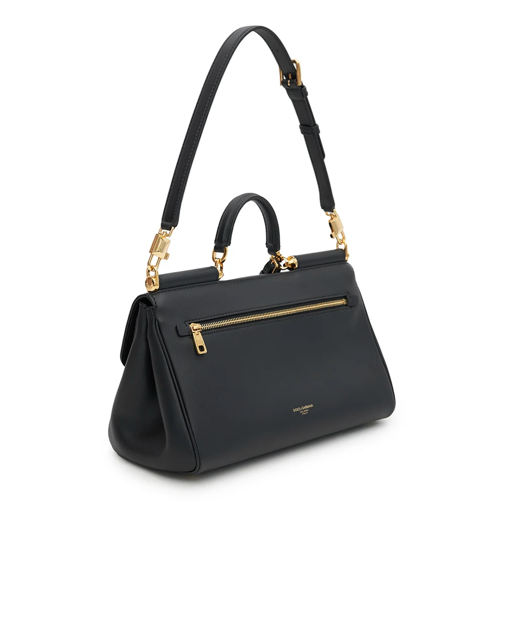 Сумка My Sicily из телячьей кожи Dolce&Gabbana BB7782-B7321, черный цвет • Купить в интернет-магазине Kameron