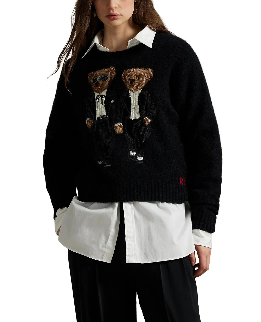 Свитер медведь в смокинге от Ralph & Ricky Polo Ralph Lauren 211978619001, черный цвет • Купить в интернет-магазине Kameron